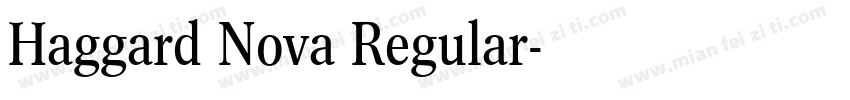 Haggard Nova Regular字体转换